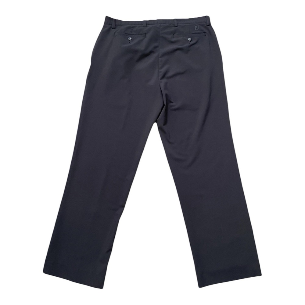 FootJoy Men Performance Golf Pants Black Flat Front 38x32 Stretch Slacks - Picture 3 of 16
